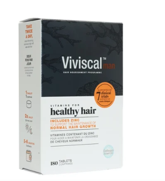 Viviscal Homem Suplemento Alimentar Fortalecedor de Cabelo 180 Comprimidos